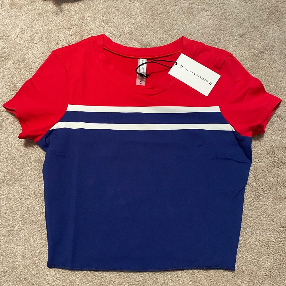 The Meghan Top- color: Captain Stripe